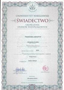 świadectwo ukończenia studiów podyplomowych_prawo pracy UW_0002_LI